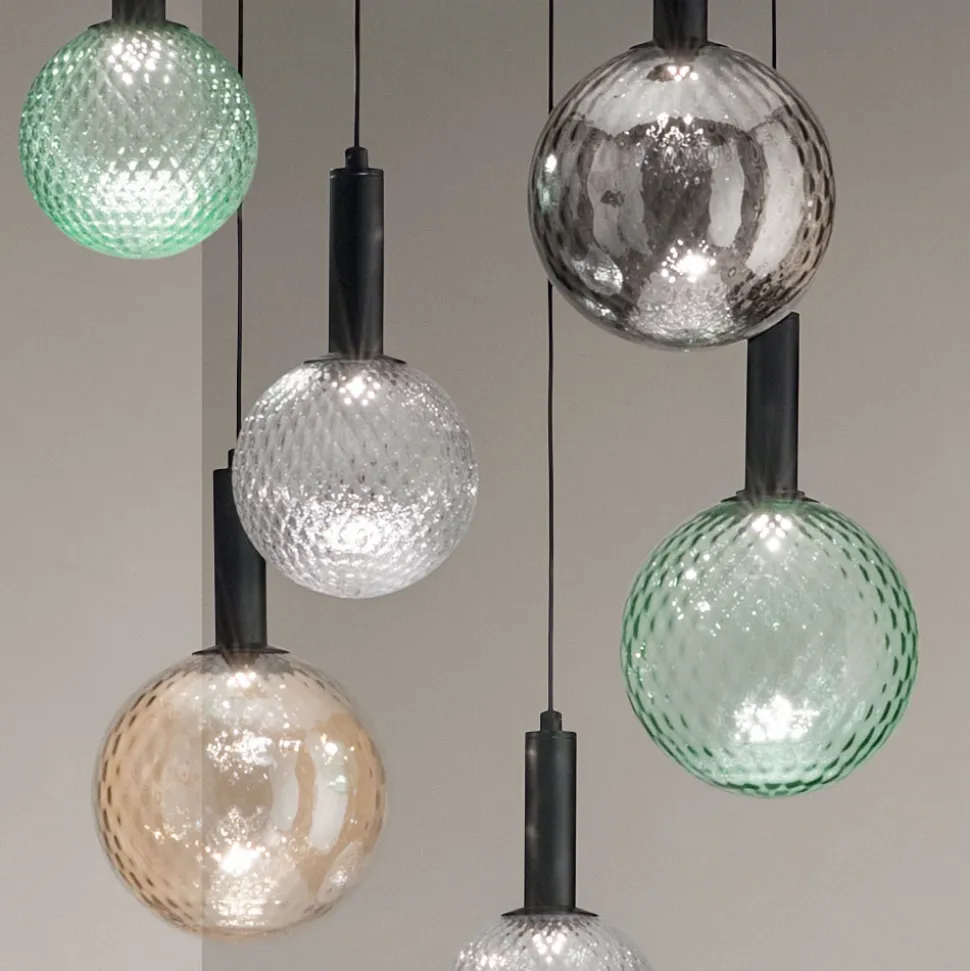 Lampadario in Vetro Soffiato Colorato e con Decorazione Balloton - Fairy
