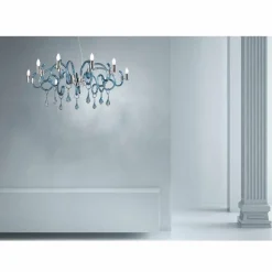Lampadario in Vetro Veneziano Fatto a Mano a 9 Luci Made in Italy - Bernadette