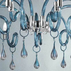 Lampadario in Vetro Veneziano Fatto a Mano a 9 Luci Made in Italy - Bernadette