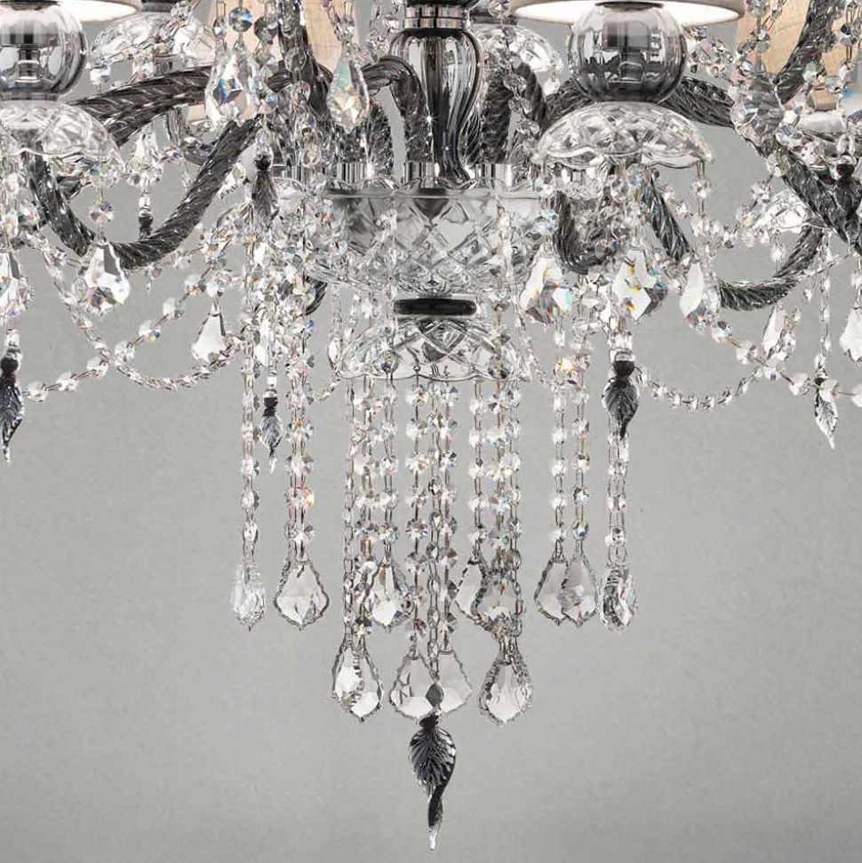 Lampadario in Vetro Veneziano da 12 Luci Artigianale, Made in Italy - Milagros