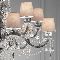 Lampadario in Vetro Veneziano da 12 Luci Artigianale, Made in Italy - Milagros