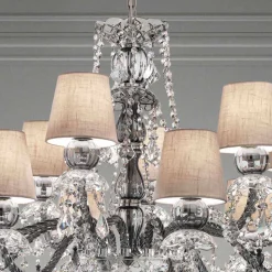 Lampadario in Vetro Veneziano da 12 Luci Artigianale, Made in Italy - Milagros