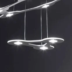 Lampadario LED a 9 Luci in Alluminio Verniciato Made in Italy Pregiato - Flash