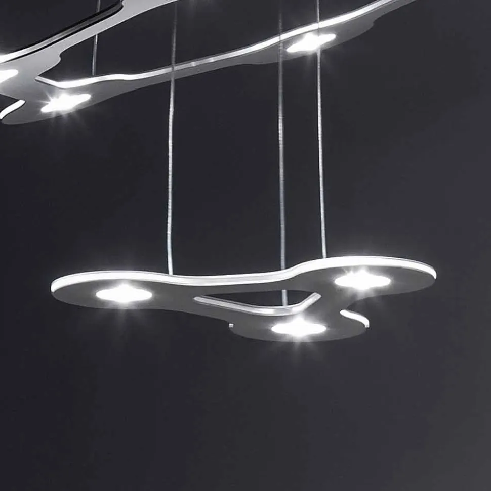Lampadario LED a 9 Luci in Alluminio Verniciato Made in Italy Pregiato - Flash
