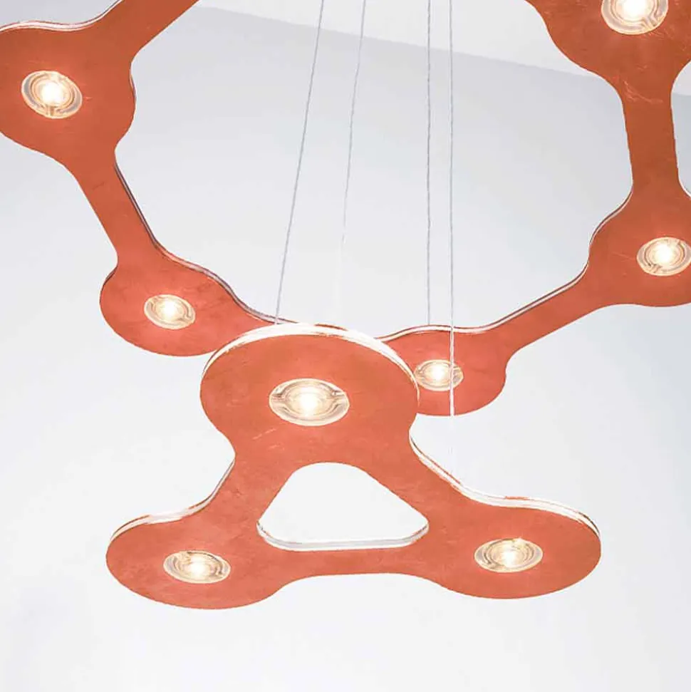 Lampadario LED a 9 Luci in Alluminio Verniciato Made in Italy Pregiato - Flash
