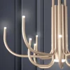 Lampadario LED 13 Luci in Metallo Verniciato Bianco, Nero o Oro  - Scorpio