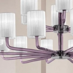 Lampadario 18 Luci Artigianale in Vetro Veneziano Made in Italy - Graham