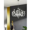 Lampadario 12 Luci Classico in Vetro Trasparente Fatto in Italia - Rapallo