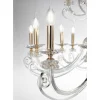 Lampadario 18 Luci in Vetro Soffiato e Cristallo di Lusso Classico - Cassea