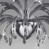 Lampadario 15 Luci in Vetro Veneziano e Metallo Cromo Made in Italy - Jason