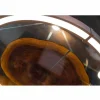 Lampadario Moderno in Acciaio e Vetro con Inserto in Legno Made in Italy - Seul