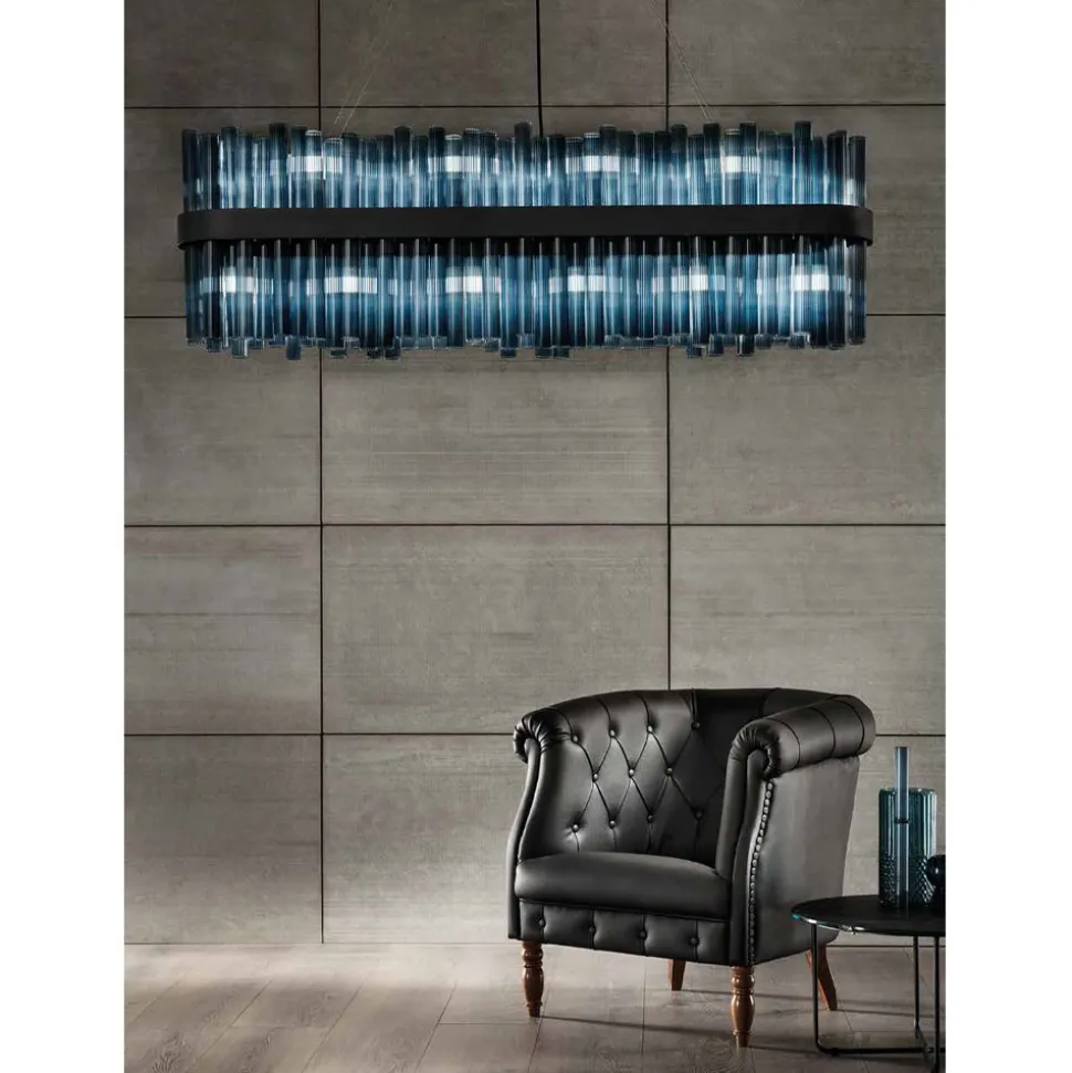 Lampadario Moderno in Vetro Soffiato di Lusso Artigianale Italiano - Maesta