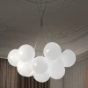 Lampadario Moderno in Vetro Veneziano Incamiciato Soffiato a Mano - Neve