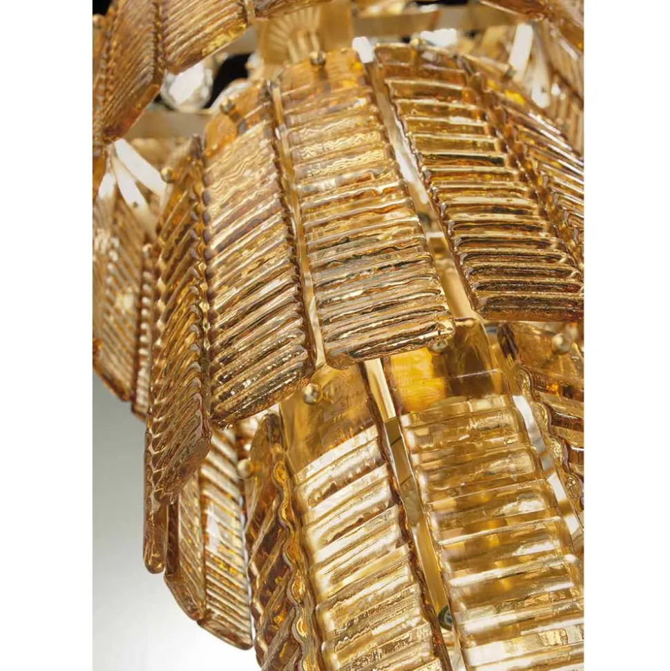 Lampadario Moderno 12 Luci in Vetro Artigianale Lusso Italiano - Valadier