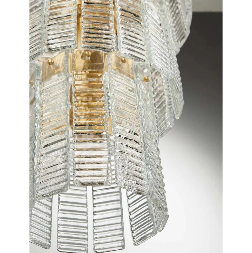 Lampadario Moderno 12 Luci in Vetro Artigianale Lusso Italiano - Valadier