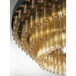 Lampadario Moderno Vetro Soffiato e Metallo Artigianato Italiano - Maesta