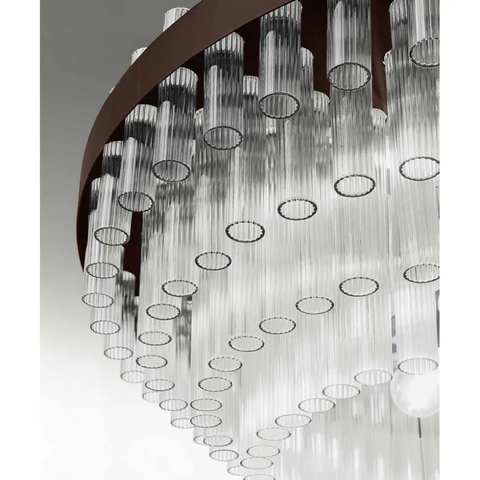 Lampadario Moderno Vetro Soffiato e Metallo Artigianato Italiano - Maesta