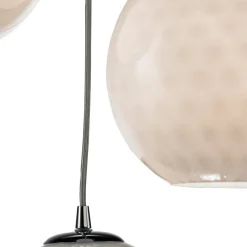 Lampadario Sospeso a Tre Cupole in Vetro Veneziano Made in Italy - Lucilla