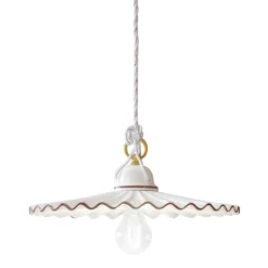 Lampadario sospeso in ceramica filo colorato Ferroluce L'Aquila