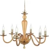 Lampadario Stile Classico 6 Luci in Vetro e Metallo Made in Italy - Oliver