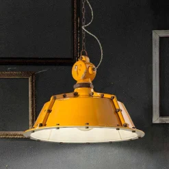 Lampadario stile industriale vintage a campana Jillian Ferroluce