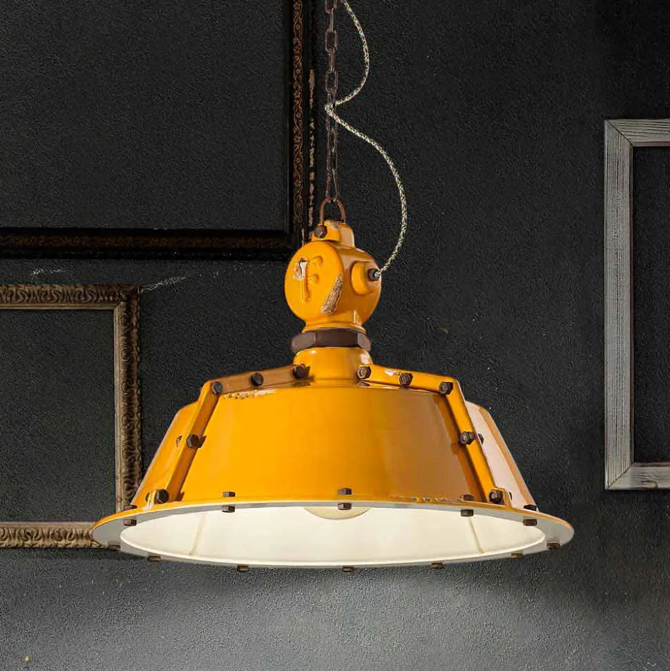 Lampadario stile industriale vintage a campana Jillian Ferroluce