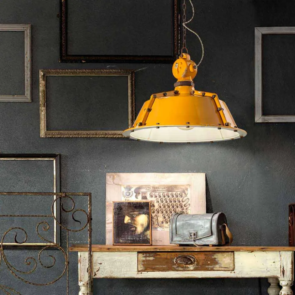 Lampadario stile industriale vintage a campana Jillian Ferroluce