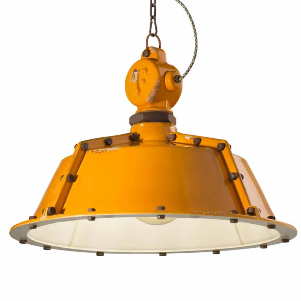 Lampadario stile industriale vintage a campana Jillian Ferroluce