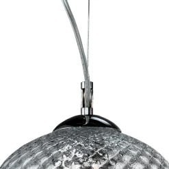 Lampadario su Barra Lineare Tre Lumi in Vetro Veneziano Made in Italy - Elisia