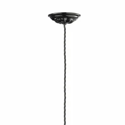 Lampadario vintage industriale in ceramica lucida Gloria Ferroluce
