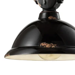 Lampada Sospensione Ceramica e Ferro Artigianale e Industriale - Industrial