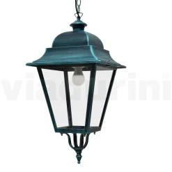 Lampada Sospensione da Esterno in Alluminio e Vetro Made in Italy - Bonaria