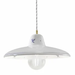 Lampada Sospensione in Ceramica Artigianale Vintage Decori a Mano - Como