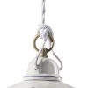 Lampada Sospensione in Ceramica Dipinta a Mano e Ferro 3 Misure - Asti