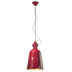 Lampada Sospensione Industriale Fatta a Mano Ferro e Ceramica - Industrial