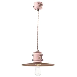 Lampada Sospensione in Ferro e Ceramica Fatta a Mano Industriale - Urban