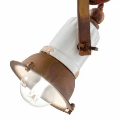 Lampada sospensione orientabile in ceramica e metallo Alayna Ferroluce