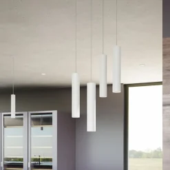 Lampada Sospesa a Led 7W in Alluminio Bianco o Nero da Incasso - Rebolla