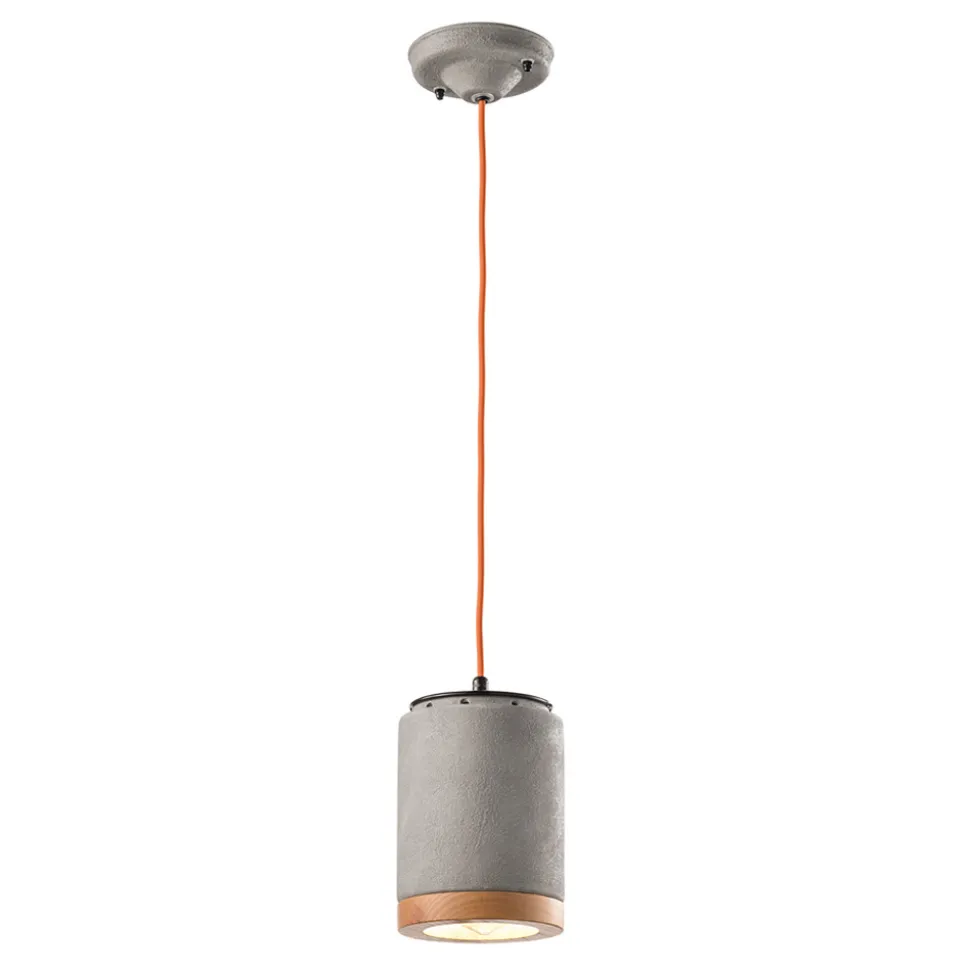 Lampada Sospesa Artigianale in Legno e Ceramica Stile Nordico - Nateca