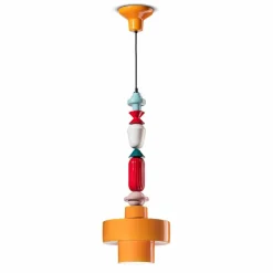 Lampada Sospesa Ceramica Giallo o Verde Design Made in Italy – Ferroluce Lariat