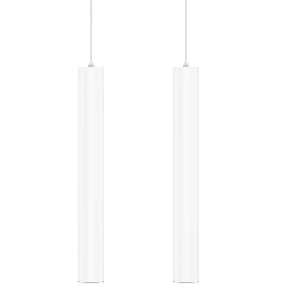 Lampada Sospesa Decorativa in Alluminio Bianco o Nero, 2 Pezzi - Rebolla