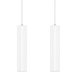 Lampada Sospesa Decorativa in Alluminio Bianco o Nero, 2 Pezzi - Rebolla