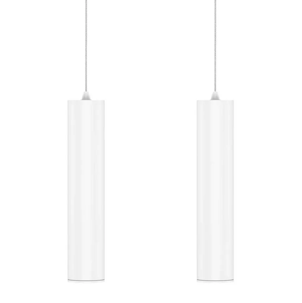 Lampada Sospesa Decorativa in Alluminio Bianco o Nero, 2 Pezzi - Rebolla