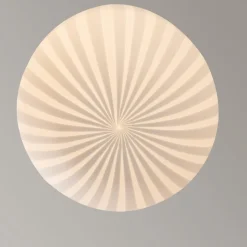 Lampada Sospesa Design Tondeggiante in Vetro Bianco in Filigrana - Caravan