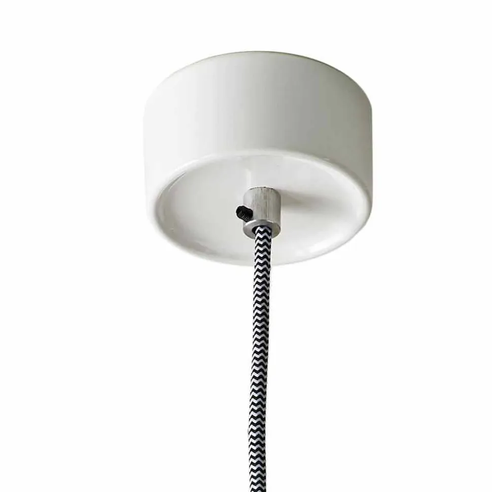 Lampada sospesa in ceramica e alluminio moderna fatta in Italia Asia