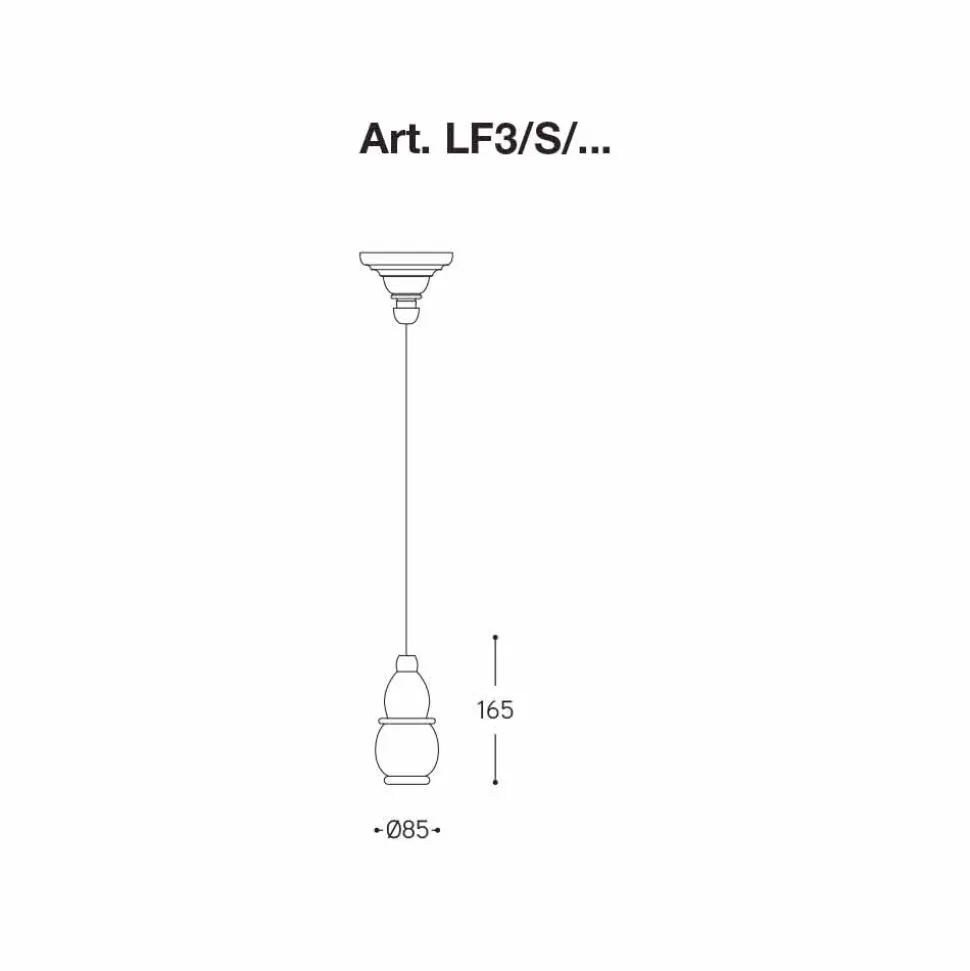 Lampada Sospesa in Ceramica Shabby Chich con Cavo 3 mt – Fate Aldo Bernardi