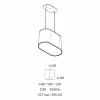 Lampada Sospesa in Metallo con Paralume in Rete o Lino Made in Italy - Jump