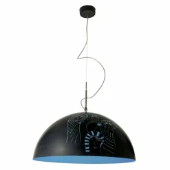 Lampada sospesa in resina In-es.artdesign Mezza Luna Lavagna moderna