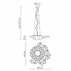 Lampada Sospesa in Tecnopolimero Bianco di Design 2 Dimensioni - Cattedrale