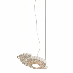 Lampada Sospesa in Tecnopolimero Bianco di Design 2 Dimensioni - Cattedrale